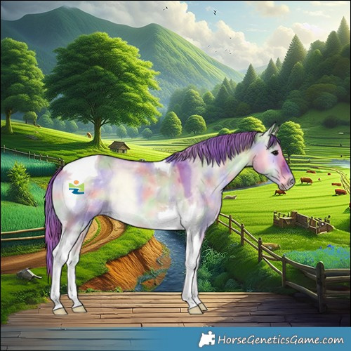 Horse Color:Nacre Watercolor Brown Onyx Tobiano