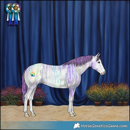 Horse Color:Watercolor Plaid Liver Red Onyx Ice Sabino