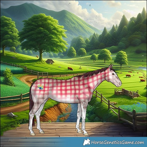Horse Color:Plaid Sable Champagne Onyx Sabino