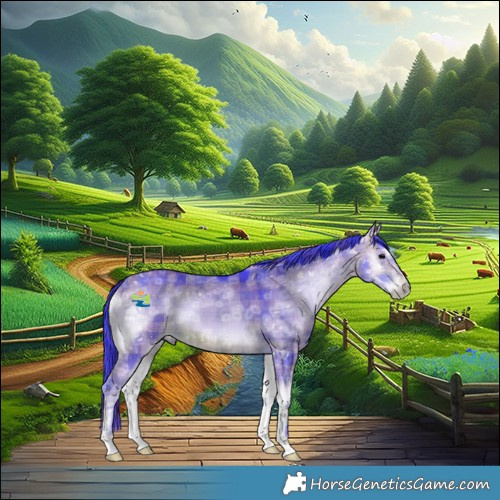 Horse Color:Watercolor Plaid  Brown Ice Onyx 