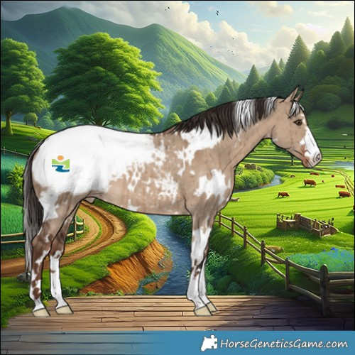 Horse Color:White Spotted Liver Red Dun Snowcap Brindle 