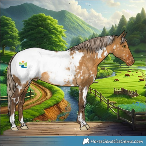 Horse Color:White Spotted Chocolate Palomino Dun Snowcap Brindle 