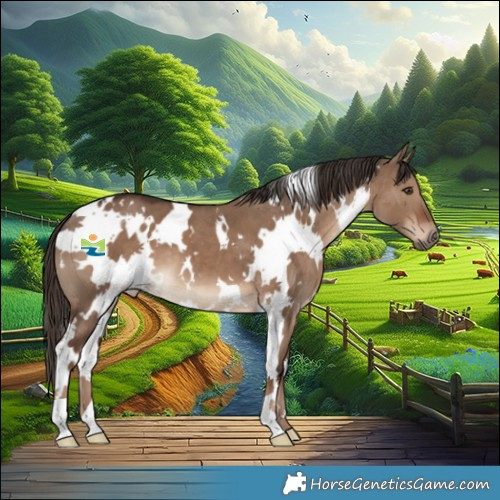 Horse Color:White Spotted Liver Red Dun