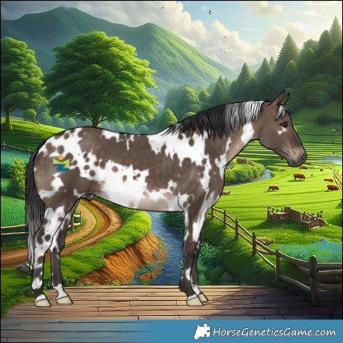 Horse Color:White Spotted Brown Dun