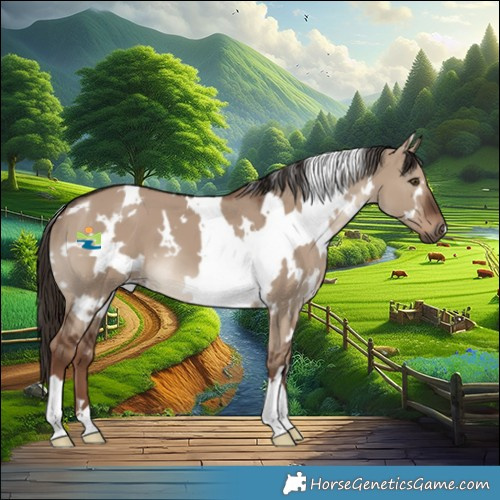 Horse Color:White Spotted Liver Red Dun 