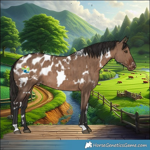 Horse Color:White Spotted Liver Red Dun Varnish Brindle 