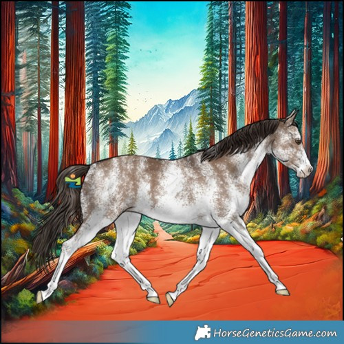 Horse Color:White Spotted Liver Red Dun