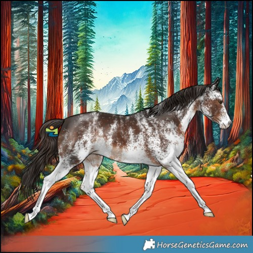Horse Color:White Spotted Liver Chestnut