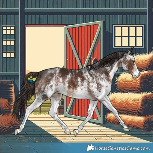 Horse Color:White Spotted Liver Chestnut 