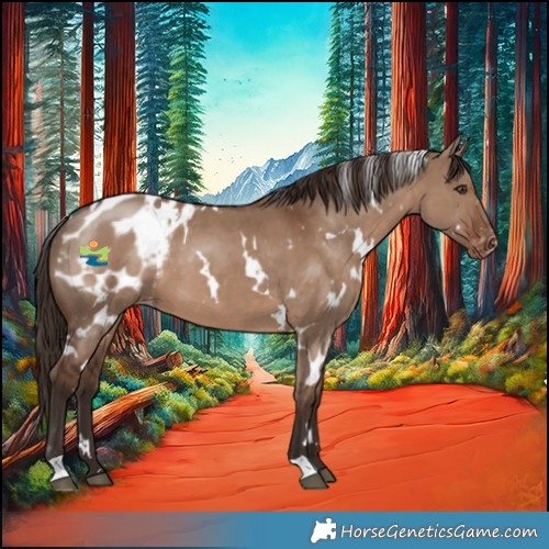 Horse Color:White Spotted Liver Red Dun Appaloosa 