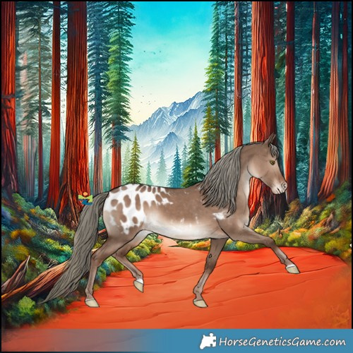 Horse Color:Liver Red Dun Mushroom Appaloosa 