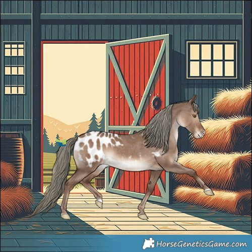 Horse Color:Liver Red Dun Mushroom Appaloosa