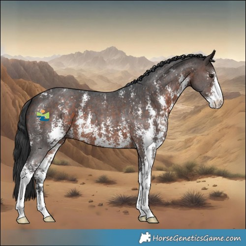 Horse Color:Brown Sabino