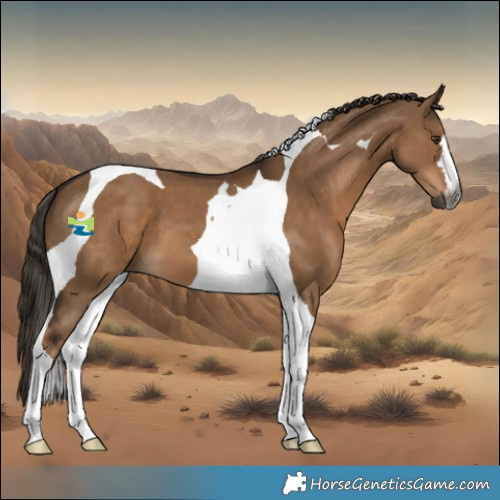 Horse Color:Gray Liver Red Dun Tobiano 