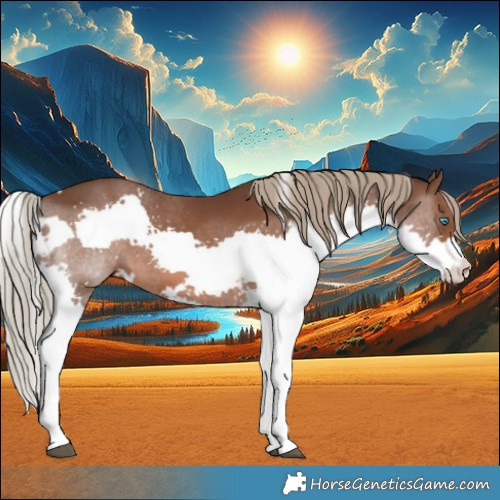Horse Color:White Spotted Liver Chestnut Splash 