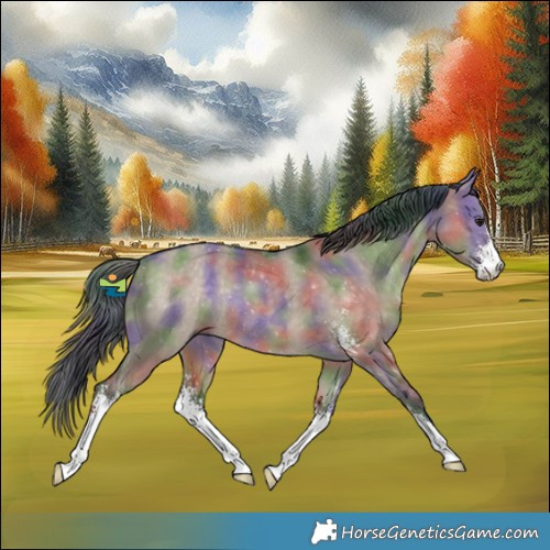 Horse Color:Nacre Bay Dun Sabino
