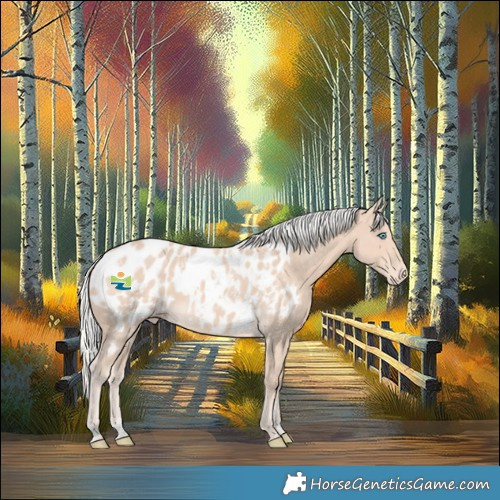 Horse Color:Powder White Silver Perlino Near Leopard