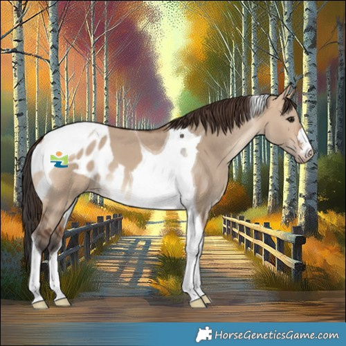 Horse Color:Bay Dun Tobiano Skewed Appaloosa