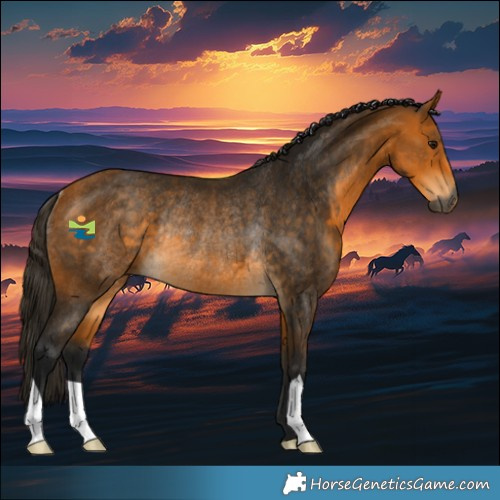 Horse Color:Gray Buckskin Rabicano