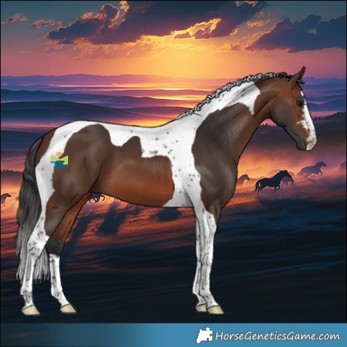 Horse Color:Brown Tobiano 