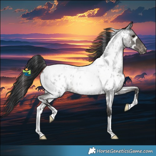 Horse Color:White Spotted Blue Roan Appaloosa