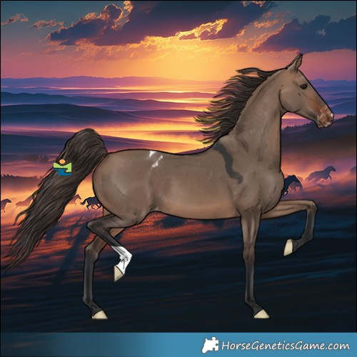 Horse Color:Brown Dun Varnish 