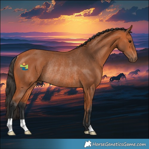 Horse Color:Bay Rabicano