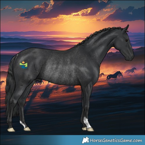 Horse Color:Black Rabicano