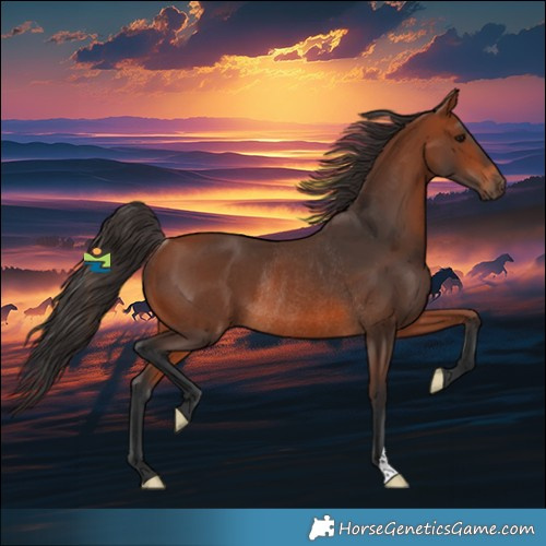 Horse Color:Bay Rabicano 