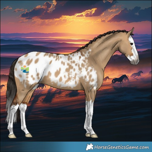 Horse Color:Gray Bay Dun Splash Appaloosa