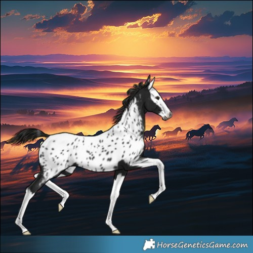 Horse Color:Gray Black Splash Appaloosa 