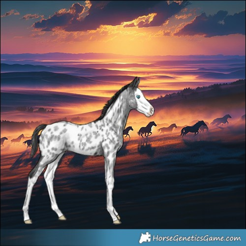 Horse Color:Blue Roan Splash Appaloosa 