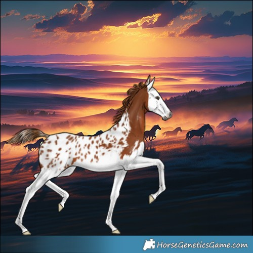 Horse Color:Gray Chestnut Splash Appaloosa