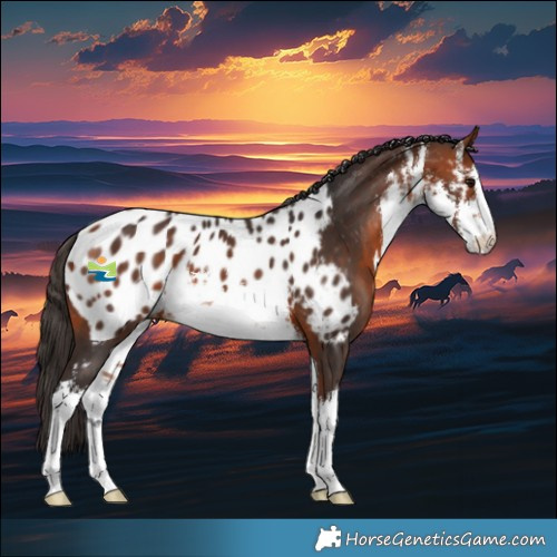Horse Color:White Spotted Bay Appaloosa