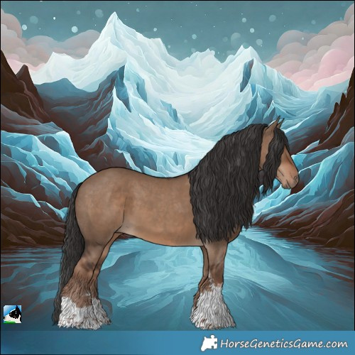 Horse Color:Liver Red Dun Tobiano 