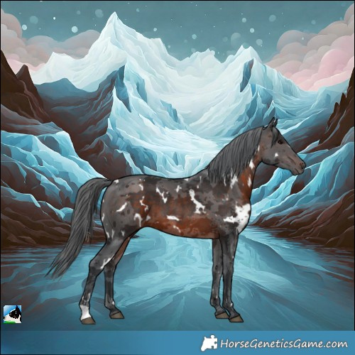 Horse Color:White Spotted Brown Merle 
