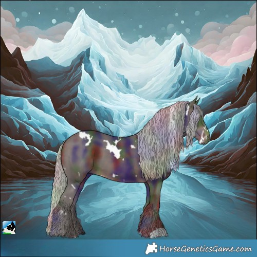 Horse Color:Nacre White Spotted Silver Brown 