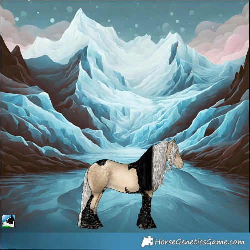Horse Color:Void Silver Buckskin Pearl Tobiano 