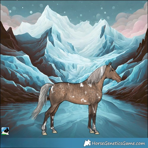 Horse Color:White Spotted Silver Bay Dun Tobiano Appaloosa 