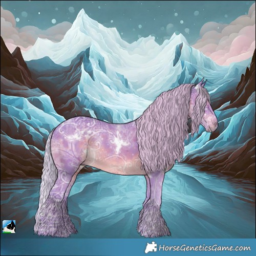 Horse Color:Watercolor White Spotted Silver Black Ice 