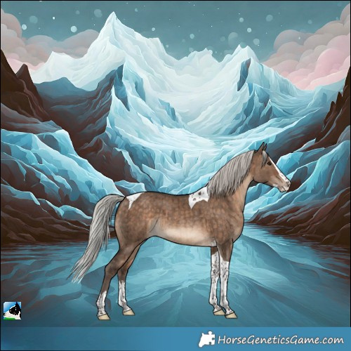 Horse Color:Silver Brown Dun Splash Tobiano Rabicano Brindle 
