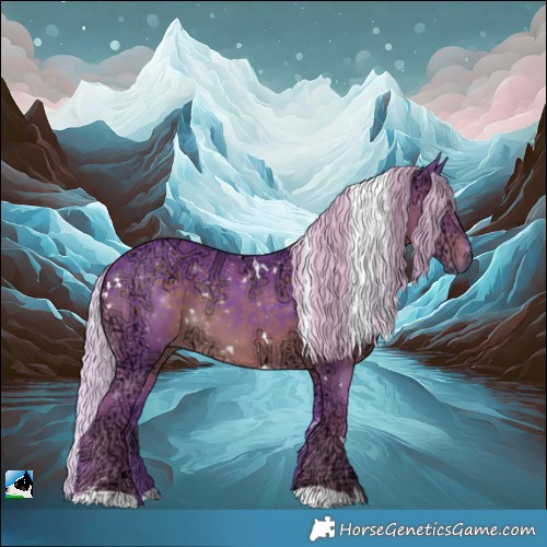 Horse Color:Watercolor White Spotted Silver Black Ice