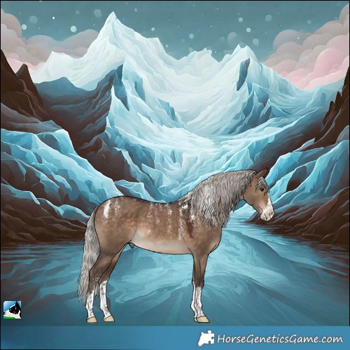 Horse Color:Powder White Silver Brown Dun Splash 