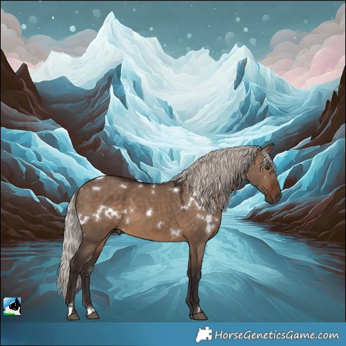 Horse Color:White Spotted Silver Brown Dun 