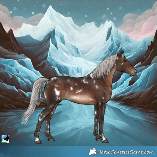 Horse Color:White Spotted Silver Brown 