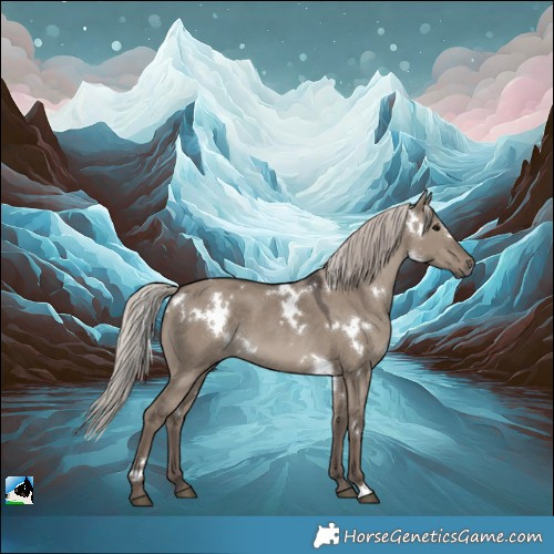 Horse Color:White Spotted Silver Grullo 