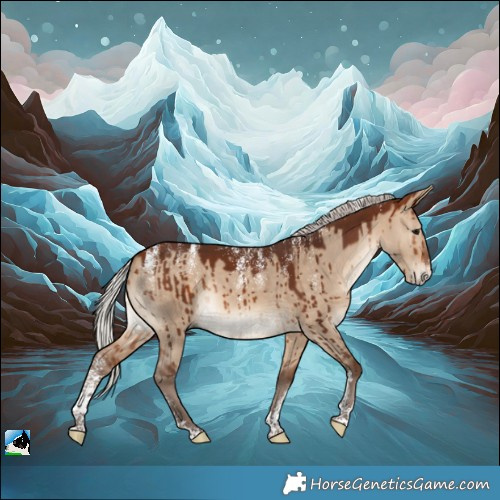 Horse Color:Powder White Silver Bay Dun Rabicano Brindle 