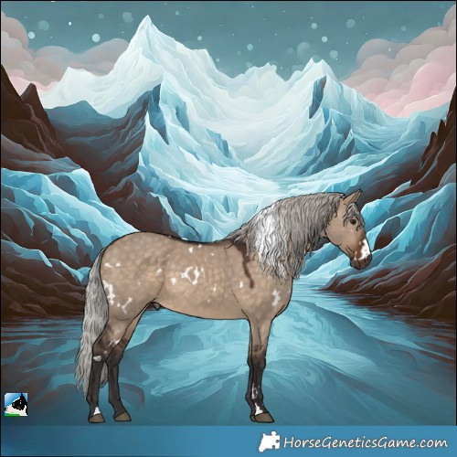 Horse Color:White Spotted Silver Brown Dun 