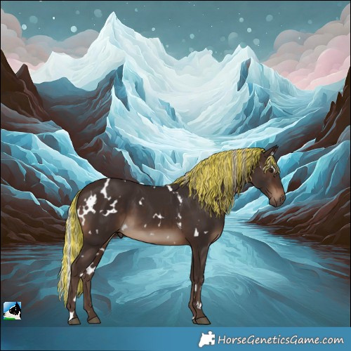 Horse Color:Painted White Spotted Silver Brown 