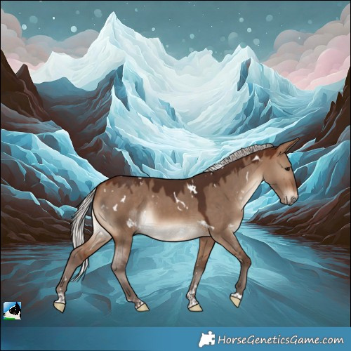 Horse Color:White Spotted Silver Brown Dun Rabicano 
